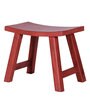 Foot Stool In Vintage Red Finish