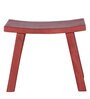 Foot Stool In Vintage Red Finish