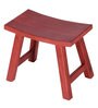 Foot Stool In Vintage Red Finish