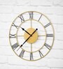 Vintage Roman Classic Gold Metal Wall Clock