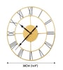 Vintage Roman Classic Gold Metal Wall Clock