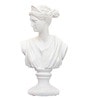 Vintage Roman Lady White Resin Figurine
