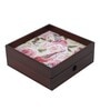 Vintage Roses & Birds Brown MDF Wood Cutlery Holder