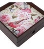 Vintage Roses & Birds Brown MDF Wood Cutlery Holder