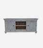 Vintage Royal Solid Wood Hand Carved TV Console in Grey Colour