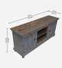 Vintage Royal Solid Wood Hand Carved TV Console in Grey Colour