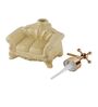Vintage Sofa 250ml Beige & Gold Ceramic Soap Dispenser
