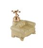 Vintage Sofa 250ml Beige & Gold Ceramic Soap Dispenser