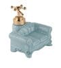 Vintage Sofa 250ml Turquoise Blue & Gold Ceramic Soap Dispenser