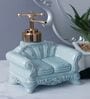 Vintage Sofa 250ml Turquoise Blue & Gold Ceramic Soap Dispenser