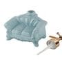Vintage Sofa 250ml Turquoise Blue & Gold Ceramic Soap Dispenser