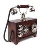 Vintage Style Brass & Wood Dummy Retro Telephone