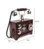 Vintage Style Brass & Wood Dummy Retro Telephone
