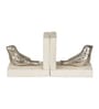 Aluminium Silver Vintage Style Decorative Bird Bookend