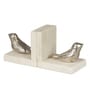 Aluminium Silver Vintage Style Decorative Bird Bookend