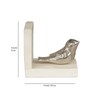 Aluminium Silver Vintage Style Decorative Bird Bookend