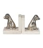 Aluminium Silver Vintage Style Decorative Dog Bookend