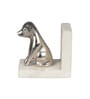 Aluminium Silver Vintage Style Decorative Dog Bookend
