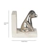Aluminium Silver Vintage Style Decorative Dog Bookend