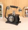 Vintage Style Nickel Coated Brass & Wood Dummy Retro Telephone