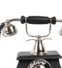 Vintage Style Nickel Coated Brass & Wood Dummy Retro Telephone