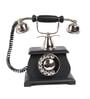 Vintage Style Nickel Coated Brass & Wood Dummy Retro Telephone