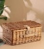 Vintage-Style Wicker Picnic Hamper | Wicker Picnic Basket For 2 | Picnic Basket With Utensils Cutlery
