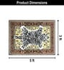 Vintage Tiger Printed Polyester 3 X 5 Feet Machine Made Carpet