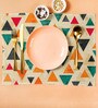 Vintage Triangle   Multicolor (18 x 12) Cotton Canvas (Set of 6) Table Placemat