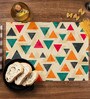 Vintage Triangle   Multicolor (18 x 12) Cotton Canvas (Set of 6) Table Placemat
