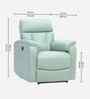 Vinterr Leatherette Motorised Recliner in Mint Sage Colour