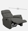 Vintter Fabric 1 Seater Manual Recliner in Warm Grey Colour