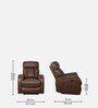 Vintter Leatherette 1 Seater Motorized Recliner in Black & Brown Colour