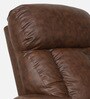 Vintter Leatherette 1 Seater Motorized Recliner in Black & Brown Colour