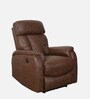 Vintter Leatherette 1 Seater Motorized Recliner in Black & Brown Colour
