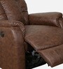 Vintter Leatherette 1 Seater Motorized Recliner in Black & Brown Colour