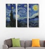 Vinyl Blue PVC Framed Landscape Art Panel Set of 3