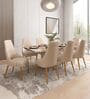 Viola 8 Seater Dining Set In Beige Color Viola 8 Seater Dining Set In Beige Color