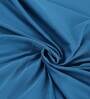 Blue Solid 300 TC 100% Cotton Single Bed Sized Bed Sheets With 1 Pillow Cover