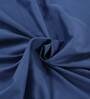 Blue Solid 300 TC 100% Cotton Single Bed Sized Bed Sheets With 1 Pillow Cover