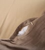 Brown Solid 100% Cotton Double Bed Duvet Cover With 2 Pillow Covers