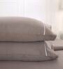 Grey Solid 300 TC 100% Cotton Single Bed Sized Bed Sheets With 1 Pillow Cover