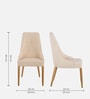 Viola Marble Top 6 Seater Dining Set In Beige Colour