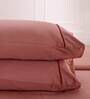 Pink Solid 300 TC 100% Cotton Single Bed Sized Bed Sheets With 1 Pillow Cover