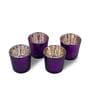 Violet Glass Christmas Table Tea Light Holders & Votives (Pack Of 4)
