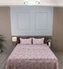 Violet Bohemian Paisley Design 210 TC 100% Cotton Superking Bedsheet with 2 Pillow Covers