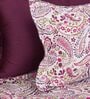 Violet Bohemian Paisley Design 210 TC 100% Cotton Superking Bedsheet with 2 Pillow Covers