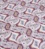 Violet Contemporary Ikat Pattern 210 TC 100% Cotton Superking Bedsheet with 2 Pillow Covers