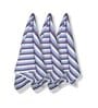 Violet Cotton Striped 220 GSM Bath Towels 3 Pc