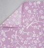 Violet Floral 144 TC Cotton Single Bedsheet with 1 Pillow Cover